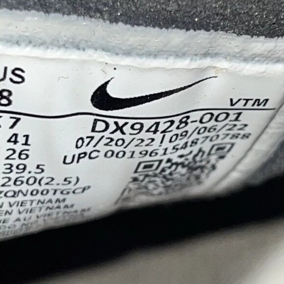 Nike Waffle One Men\'s Size 8 Black White Leather Athletic Shoes DX9428-001